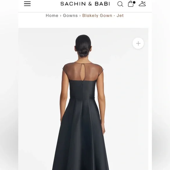 Sachin & Babi Black gown - Picture 2 of 6
